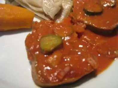 Langue de porc sauce tomate
